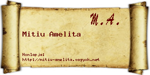 Mitiu Amelita névjegykártya